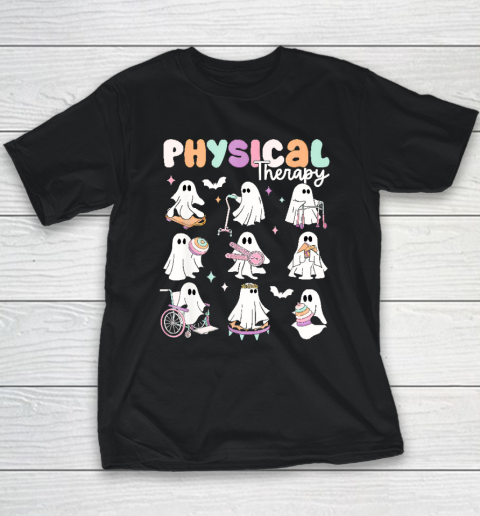 Cute Ghost Physical Therapy PT Physical Therapist Halloween Youth T-Shirt