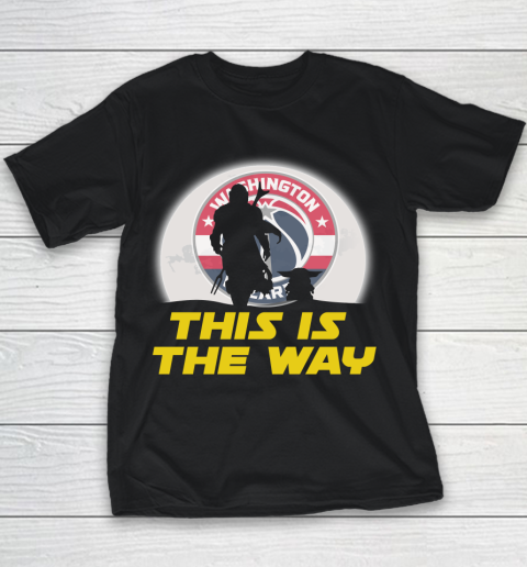 Washington Wizards NBA Basketball Star Wars Yoda And Mandalorian This Is The Way Youth T-Shirt