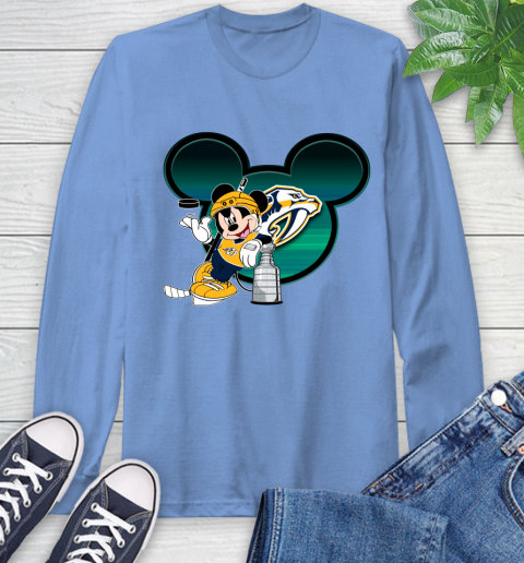 NHL Nashville Predators Stanley Cup Mickey Mouse Disney Hockey T Shirt Long Sleeve T-Shirt 11