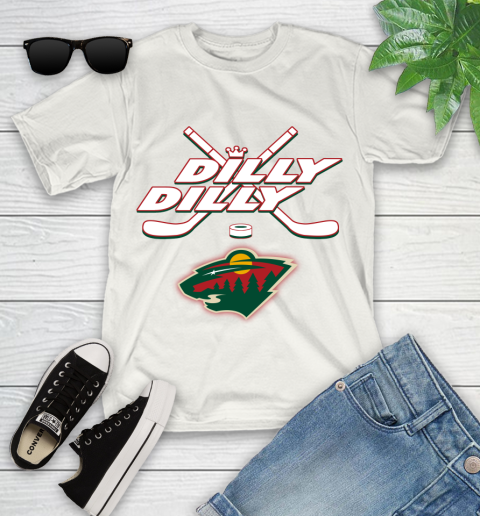 NHL Minnesota Wild Dilly Dilly Hockey Sports Youth T-Shirt
