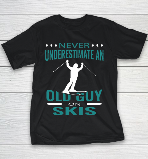 Grandpa Funny Gift Apparel  Ski Grandpa Skier Saying Skiing Old Guy Youth T-Shirt