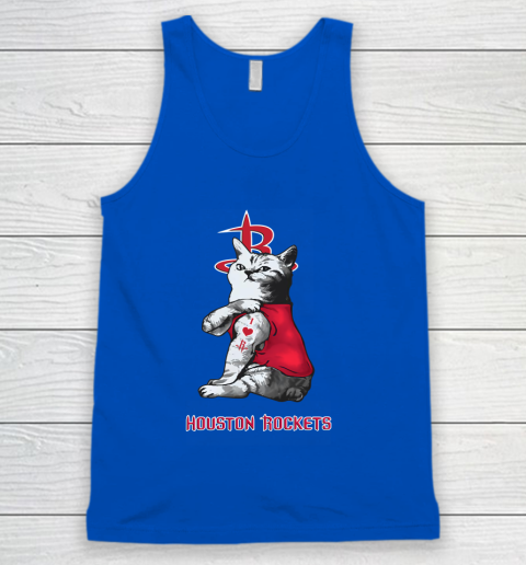 NBA Basketball My Cat Loves Houston Rockets Tank Top 4