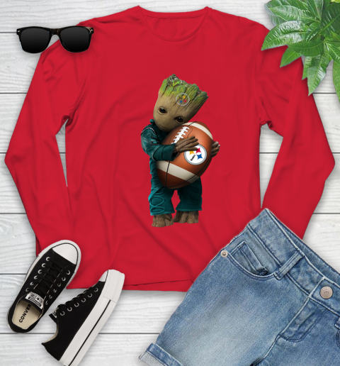 NFL Groot Guardians Of The Galaxy Football Sports Pittsburgh Steelers Youth Long Sleeve 11