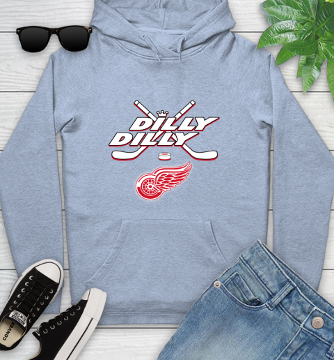 NHL Detroit Red Wings Dilly Dilly Hockey Sports Youth Hoodie 10