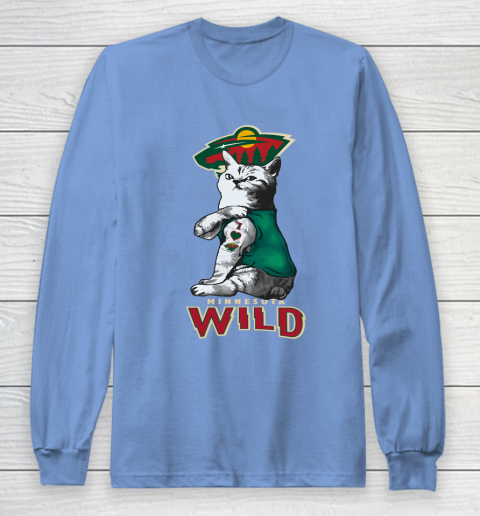 NHL My Cat Loves Minnesota Wild Hockey Long Sleeve T-Shirt 8