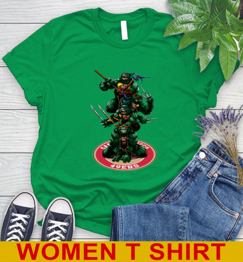 NFL Football San Francisco 49ers Teenage Mutant Ninja Turtles Shirt Women's T-Shirt 7 NFL Football San Francisco 49ers Teenage Mutant Ninja Turtles Shirt Women's T-Shirt - Image 7