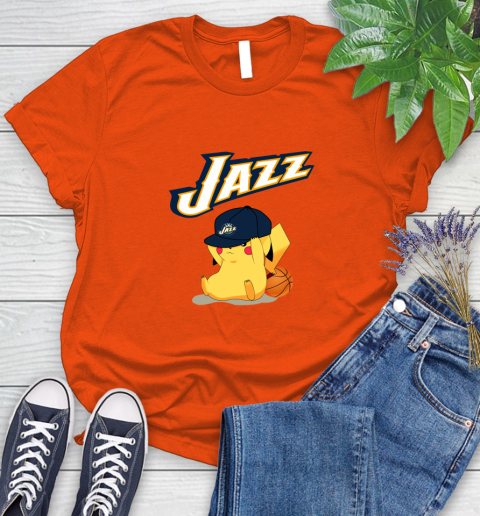 NBA Pikachu Basketball Sports Utah Jazz Women's T-Shirt 4