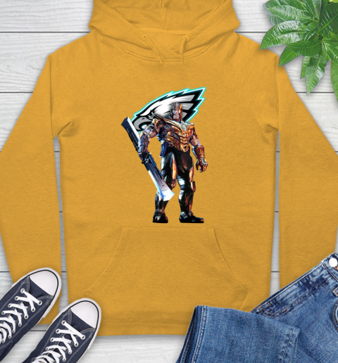 NFL Thanos Gauntlet Avengers Endgame Football Philadelphia Eagles Hoodie 3