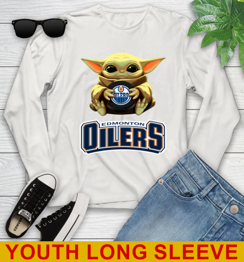 NHL Hockey Edmonton Oilers Star Wars Baby Yoda Shirt 133