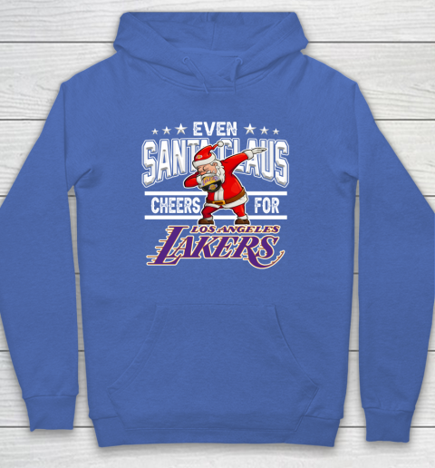 Los Angeles Lakers Even Santa Claus Cheers For Christmas NBA Hoodie 6