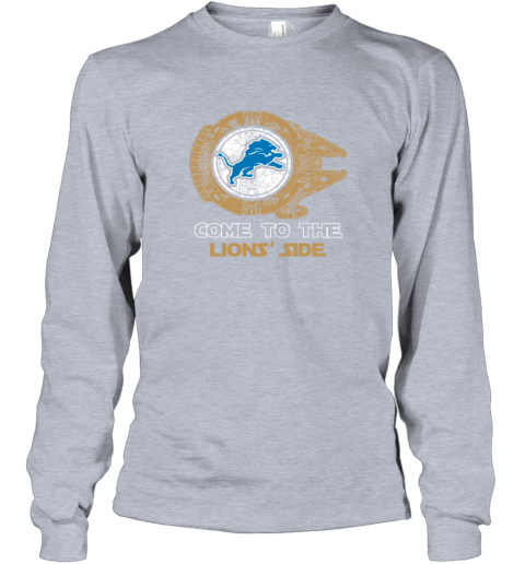 NFL Come To The Detroit Lions Wars Football Sports Long Sleeve T-Shirt 8mx9 nfl come to the detroit lions wars football sports long sleeve tee 14 front sport grey