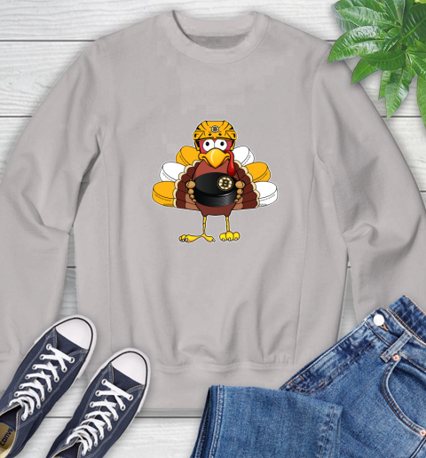 Boston Bruins Turkey Thanksgiving Day Sweatshirt 12