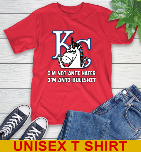 Los Angeles Angels MLB Baseball Unicorn I'm Not Anti Hater I'm Anti Bullshit (2) T-Shirt 10