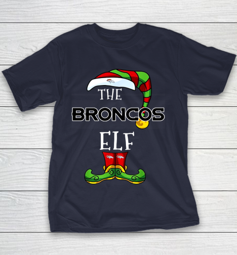Denver Broncos Christmas ELF Funny NFL Youth T-Shirt 2