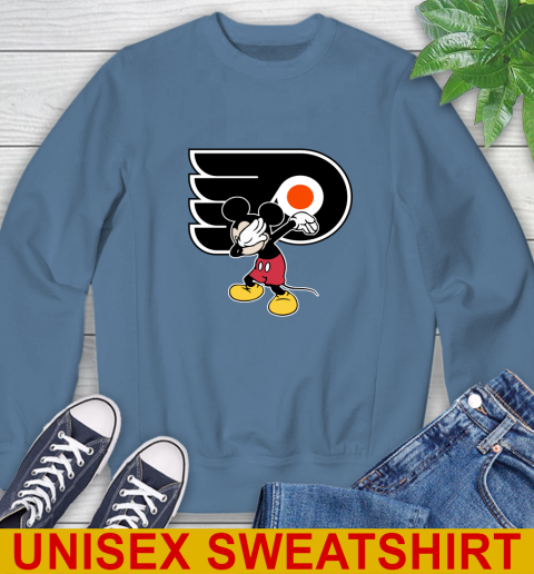 Philadelphia Flyers NHL Hockey Dabbing Mickey Disney Sports Sweatshirt 8