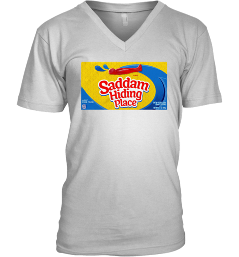 Saddam Hiding Place Spot Gummies V-Neck T-Shirt