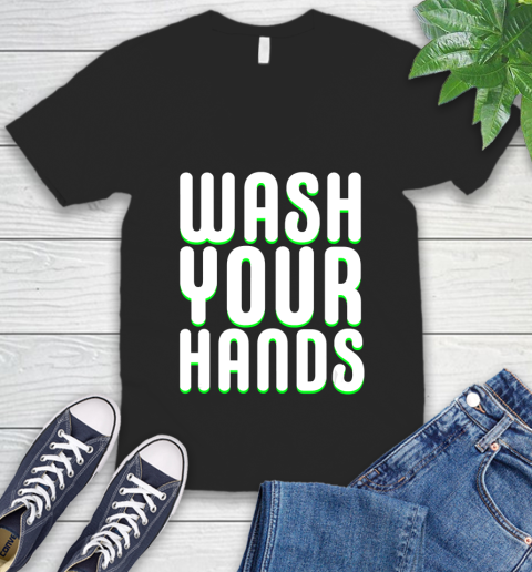 Nurse Shirt Wash Your Hands Funny Virus Flu Influenza Cute Gift T Shirt V-Neck T-Shirt