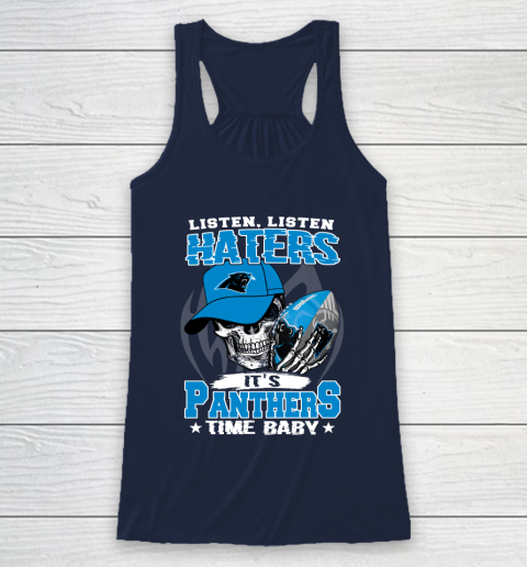 Listen Haters It is PANTHERS Time Baby NFL Racerback Tank 8