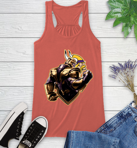 NFL Thanos Avengers Endgame Football Sports Minnesota Vikings Racerback Tank 4