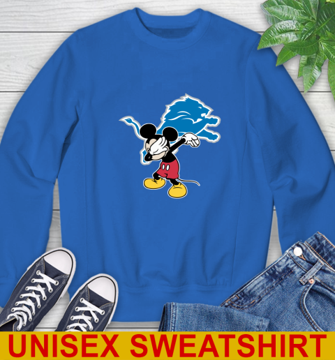 Detroit Lions NFL Football Dabbing Mickey Disney Sports Sweatshirt 9