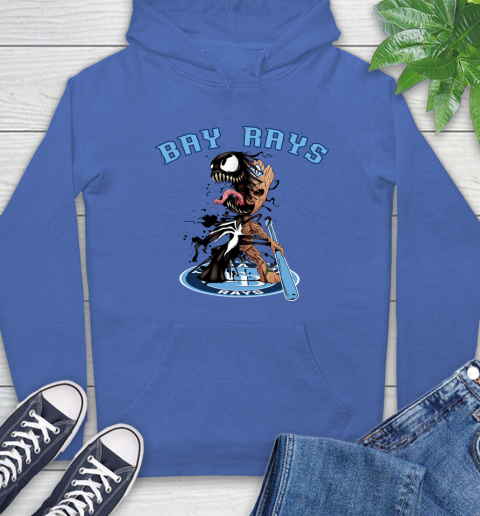 MLB Tampa Bay Rays Baseball Venom Groot Guardians Of The Galaxy Hoodie 9