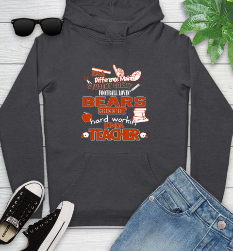 Chicago Bears NFL I'm A Difference Making Student Caring Football Loving Kinda Teacher Youth Hoodie 8