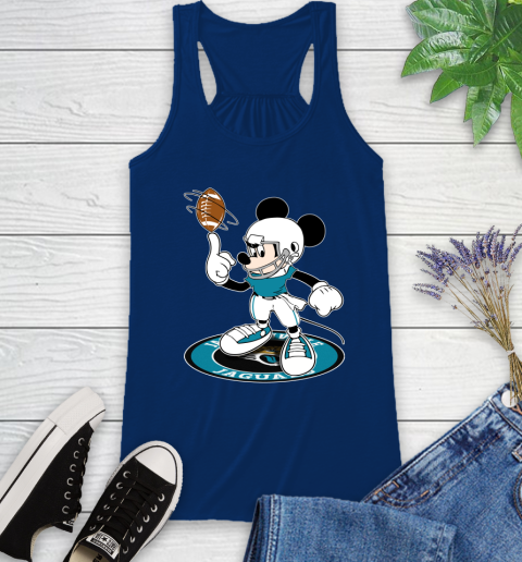 NFL Football Jacksonville Jaguars Cheerful Mickey Disney Shirt Racerback Tank 8
