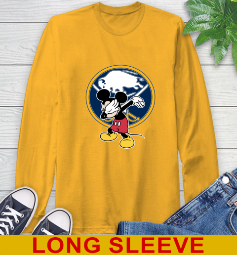 Buffalo Sabres NHL Hockey Dabbing Mickey Disney Sports Long Sleeve T-Shirt 3