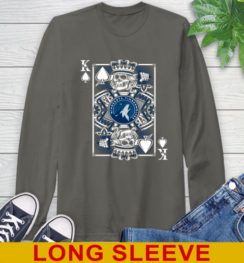 Minnesota Timberwolves NBA Basketball The King Of Spades Death Cards Shirt Long Sleeve T-Shirt - Image 11