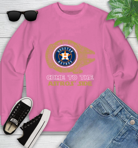 MLB Come To The Houston Astros Side Star Wars Baseball Sports Youth Sweatshirt 6