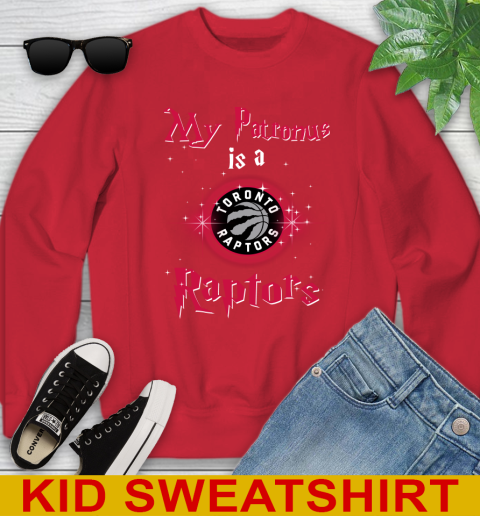NBA Basketball Harry Potter My Patronus Is A Toronto Raptors Youth Sweatshirt 7
