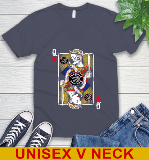NBA Basketball Toronto Raptors The Queen Of Hearts Card Shirt V-Neck T-Shirt 7