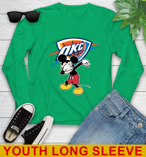 Oklahoma City Thunder NBA Basketball Dabbing Mickey Disney Sports Youth Long Sleeve 8 Oklahoma City Thunder NBA Basketball Dabbing Mickey Disney Sports Youth Long Sleeve - Image 8