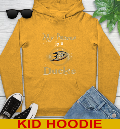 NHL Hockey Harry Potter My Patronus Is A Anaheim Ducks Youth Hoodie 2