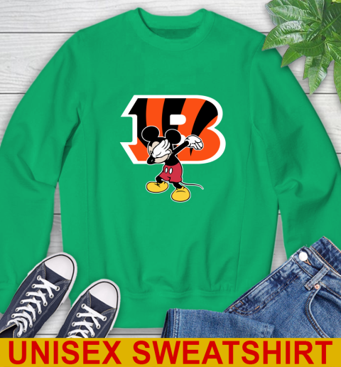 Cincinnati Bengals NFL Football Dabbing Mickey Disney Sports Sweatshirt 6