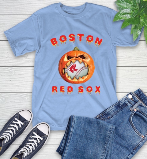 MLB Boston Red Sox Halloween Pumpkin Baseball Sports T-Shirt 11