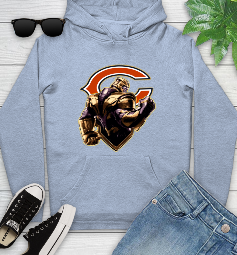 NFL Thanos Avengers Endgame Football Sports Chicago Bears Youth Hoodie 10