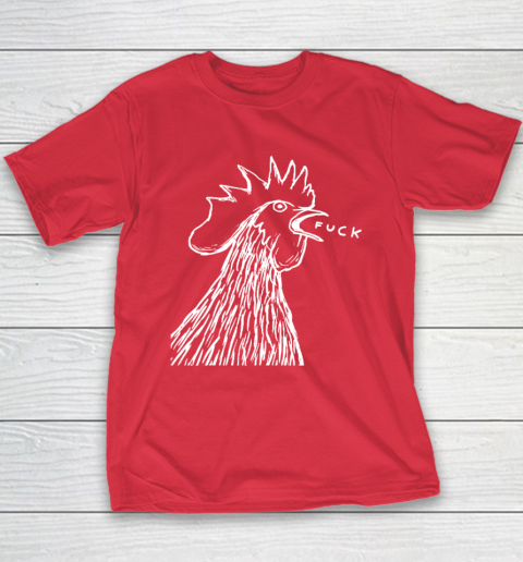 Funny Chicken Rooster Saying FUCK Youth T-Shirt 7