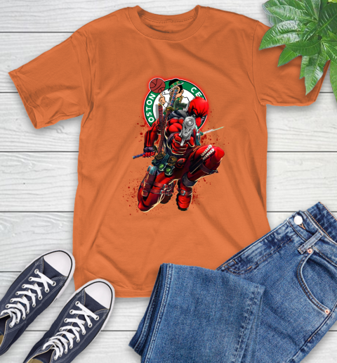NBA Deadpool Marvel Comics Sports Basketball Boston Celtics T-Shirt 5