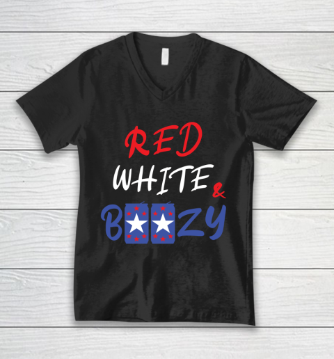 Independence Day 4th Of July Red White V-Neck T-Shirt