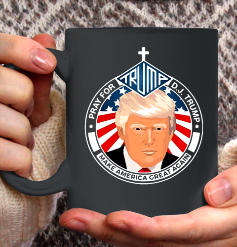 Trump 45 Shirt  Pray For Dj Trump Make America Great Again Ceramic Mug 11oz
