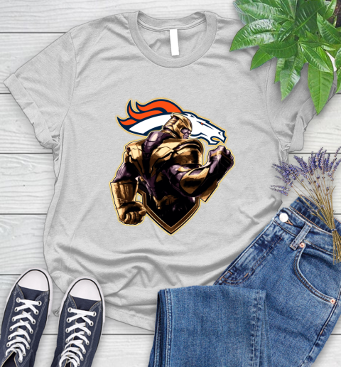 NFL Thanos Avengers Endgame Football Sports Denver Broncos Women's T-Shirt