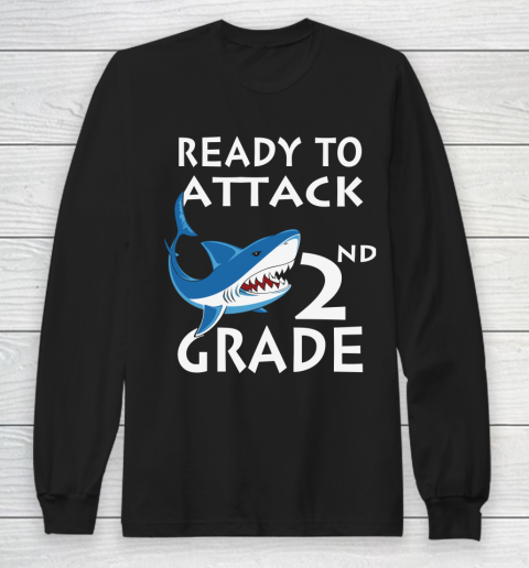 Back To School Shirt Ready to attack 2nd grade 1 Long Sleeve T-Shirt