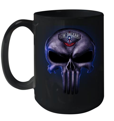 New Orleans Pelicans NBA Basketball Punisher Skull Sports Ceramic Mug 15oz