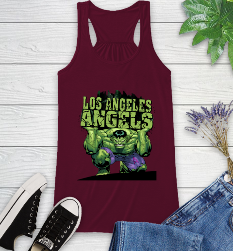 Los Angeles Angels MLB Baseball Incredible Hulk Marvel Avengers Sports Racerback Tank 3