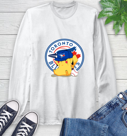 MLB Pikachu Baseball Sports Toronto Blue Jays Long Sleeve T-Shirt
