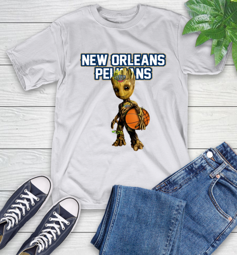 New Orleans Pelicans NBA Basketball Groot Marvel Guardians Of The Galaxy T-Shirt 12