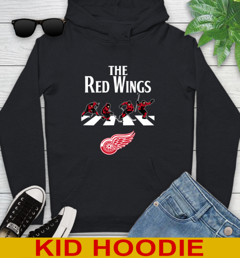 NHL Hockey Detroit Red Wings The Beatles Rock Band Shirt Youth Hoodie