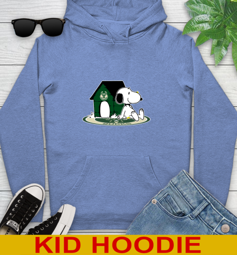 NBA Basketball Milwaukee Bucks Snoopy The Peanuts Movie Shirt Youth Hoodie 12