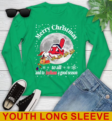 Cleveland Indians Merry Christmas To All And To Indians A Good Season MLB Baseball Sports Youth Long Sleeve 7